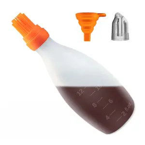 Gourmet Easy Silicone Basting Brush for Cooking- Oil Dispenser with Brush, All in One Cooking BBQ Brush, BBQ Mop - Sauce Brush- Grilling Tools