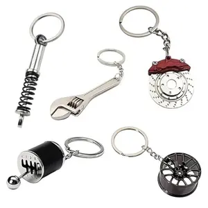 5PCS Gear Key Chain, Car Modification Key Chain, Gearbox Keychain, Gear Head Pendant, Cool Car Gear Shifter Keychain Car Key Accessories Spanner Ring summervibes