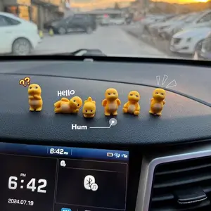 Cute Dragon Car Decor Set, 6-Piece Dashboard Ornaments, Collectible Miniature Models, Perfect for Car Decoration & Home Display, Car Interior Decoration