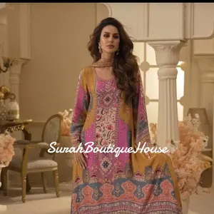 Pink Crep Fabric 3pcs- Elegant Design for Your Style Needs