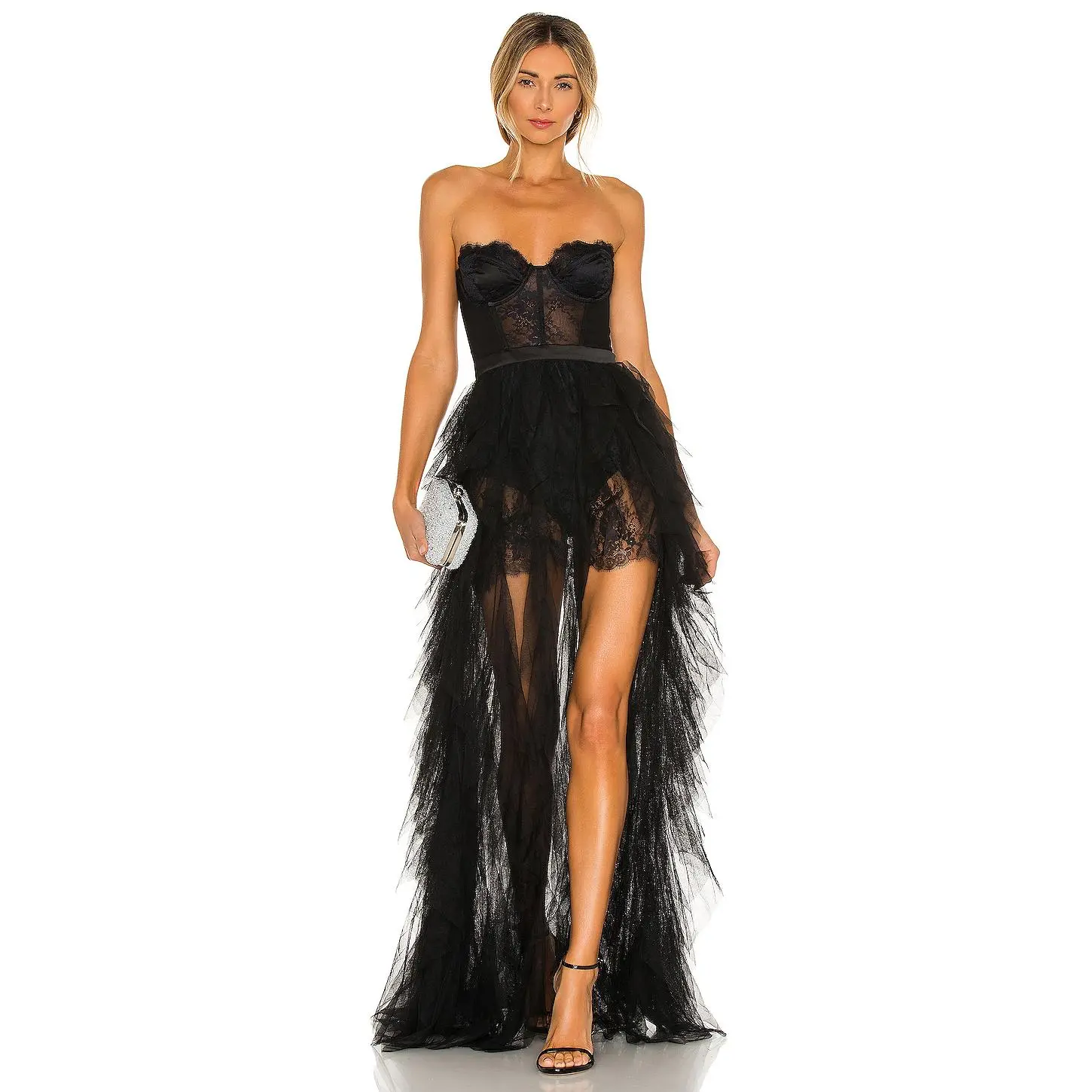 For Love & Lemons X REVOLVE Bustier Gown in Black