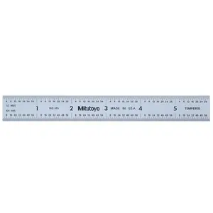 Mitutoyo  6 in. x 150 mm 0.031s Steel Rule