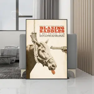 Blazing Saddles（1974）Classic Movie Poster Wall Art - Unframed Print - Movie Fans Collection - Room Decor - Birthday Gift