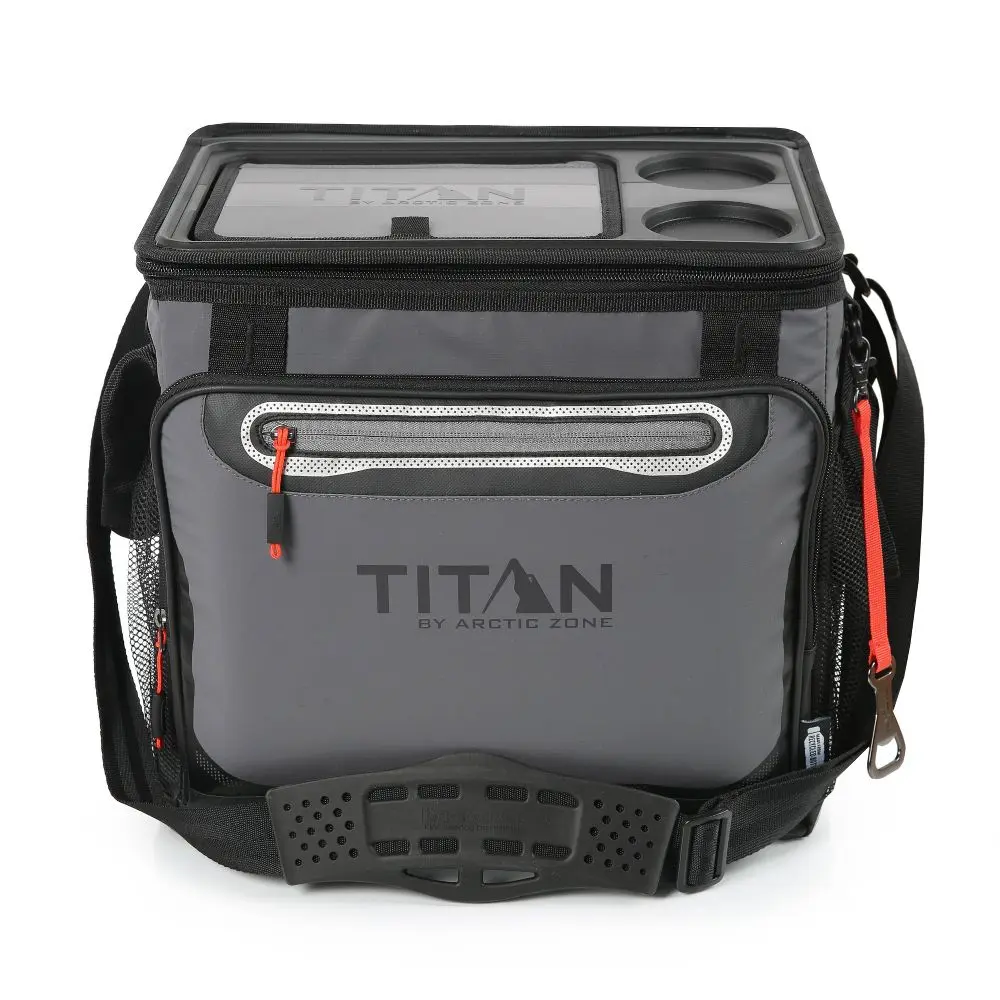 Titan by Arctic Zone 40 Cans/26.5qt Collapsible Table Top Soft-Sided Cooler - Sharkskin Gray