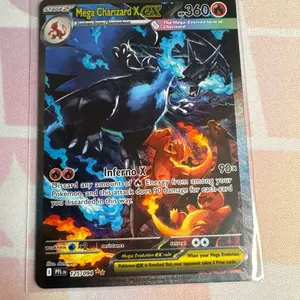 Charizard SAR Phantasmal Flames Mint Mega Charizard X EX Card 125/094 Evolves from Charmeleon
