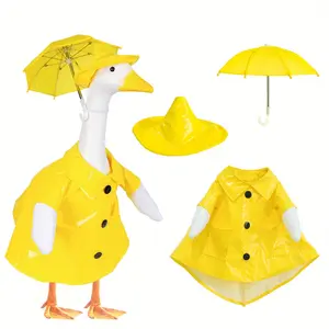 23 Inch Porch Goose Raincoat, Summer Garden Cement Goose Clothes, Cute Decoration for Lawn, Outdoor Garden Patio, Home Decor Statue, Garden Accessories