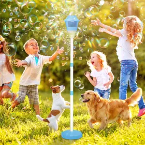 Portable Automatic Handheld Party Bubble Machine - Rechargeable Blower with Lights, Tornado Bubbles, Summer Kids Outdoor Play Cool Gift,Summerwins