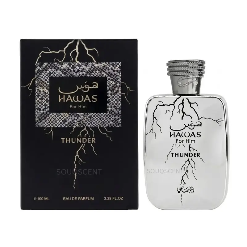 Hawas Thunder EDP 100 ML by Rasasi | Luxury Fresh & Spicy Men’s Fragrance