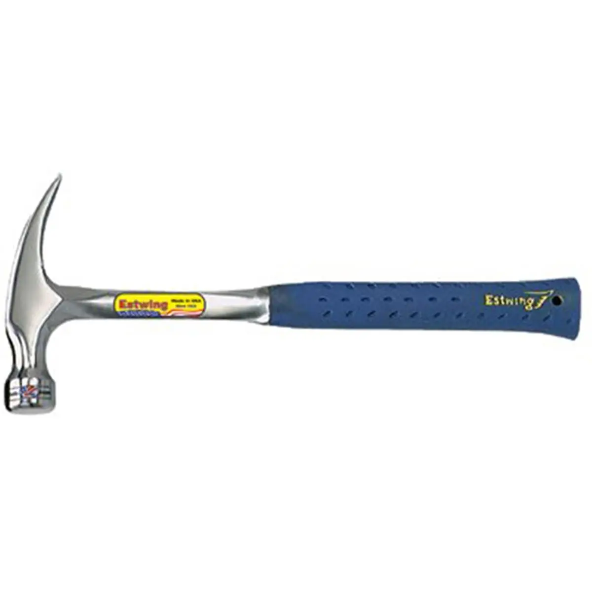 Estwing 16oz Straight Ripping Hammer - Steel Head, Nylon-Vinyl Composite Handle, Cushion Grip, Hardware DIY Hand Tool, Model 268-E3-16S 62381