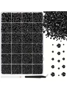 16000Pcs Handmade Resin Rhinestones, 2-6mm Mixed Size Flatback Gems, Shiny Crystal Stones for DIY Crafts, Clothes, Mugs, Shoes, Fabric, Nail Art Decor & Diy Nails Art