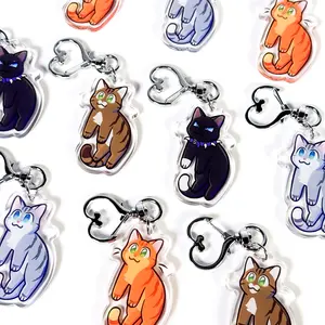 Warrior Cats 2" Double Sided Acrylic Charm (Firestar, Bluejay, Brown Tabby, Scourage)