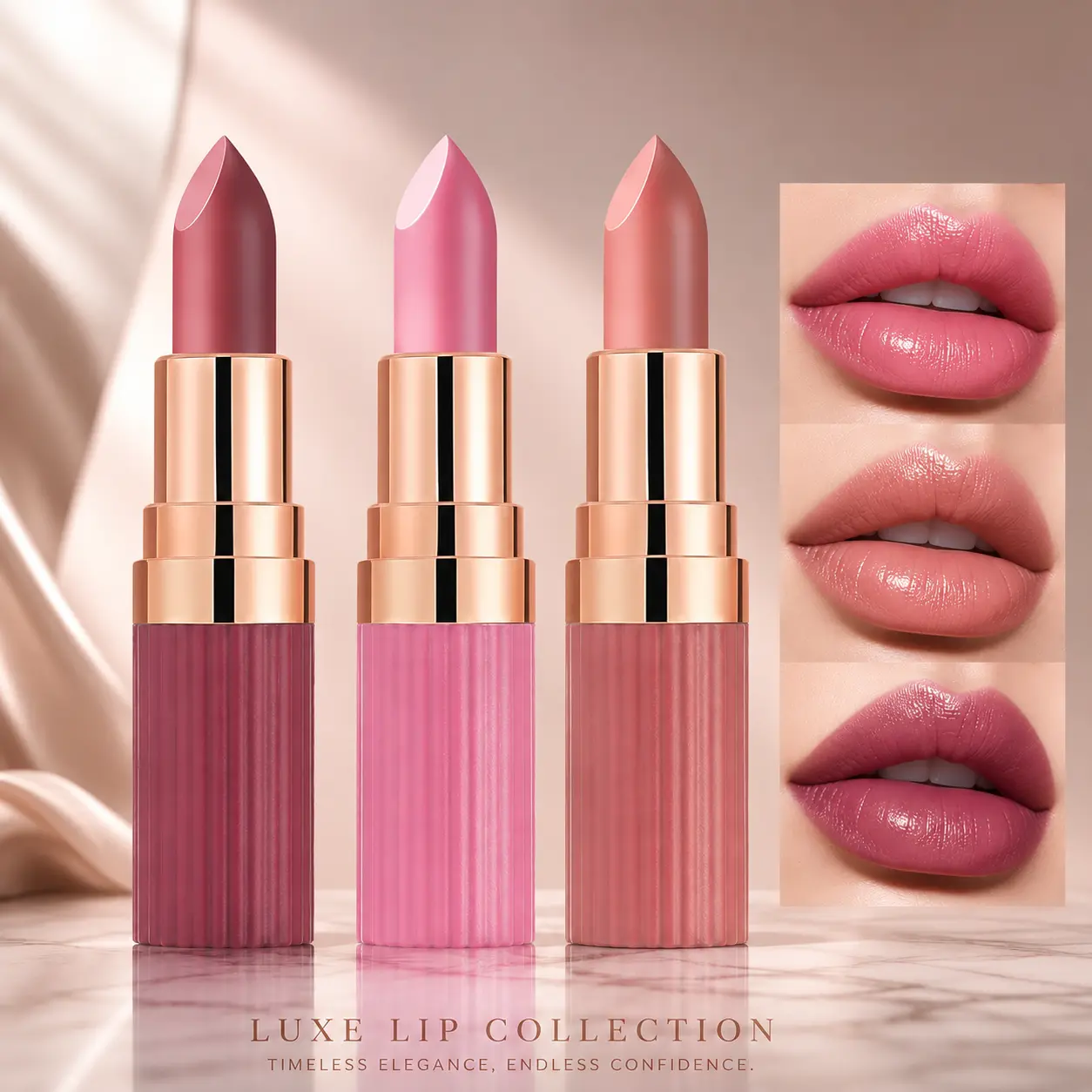 Creamy Velvet Matte Lipstick, Waterproof, 24H Long Wear, Multi-shade & Flattering。Creamy matte, velvet finish, soft texture, silky smooth, velvety touch, non-drying, smooth application, matte finish,,