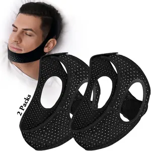 2 Pack Anti Snoring Chin Strap for Sleeping, Stay Closed Mandibular Advancement Reduction Aid, Mouth Tape Snoring Sleeping Device Stop Snoring Device Cpap User Breathing Head Mouth Device Solution, Unisex