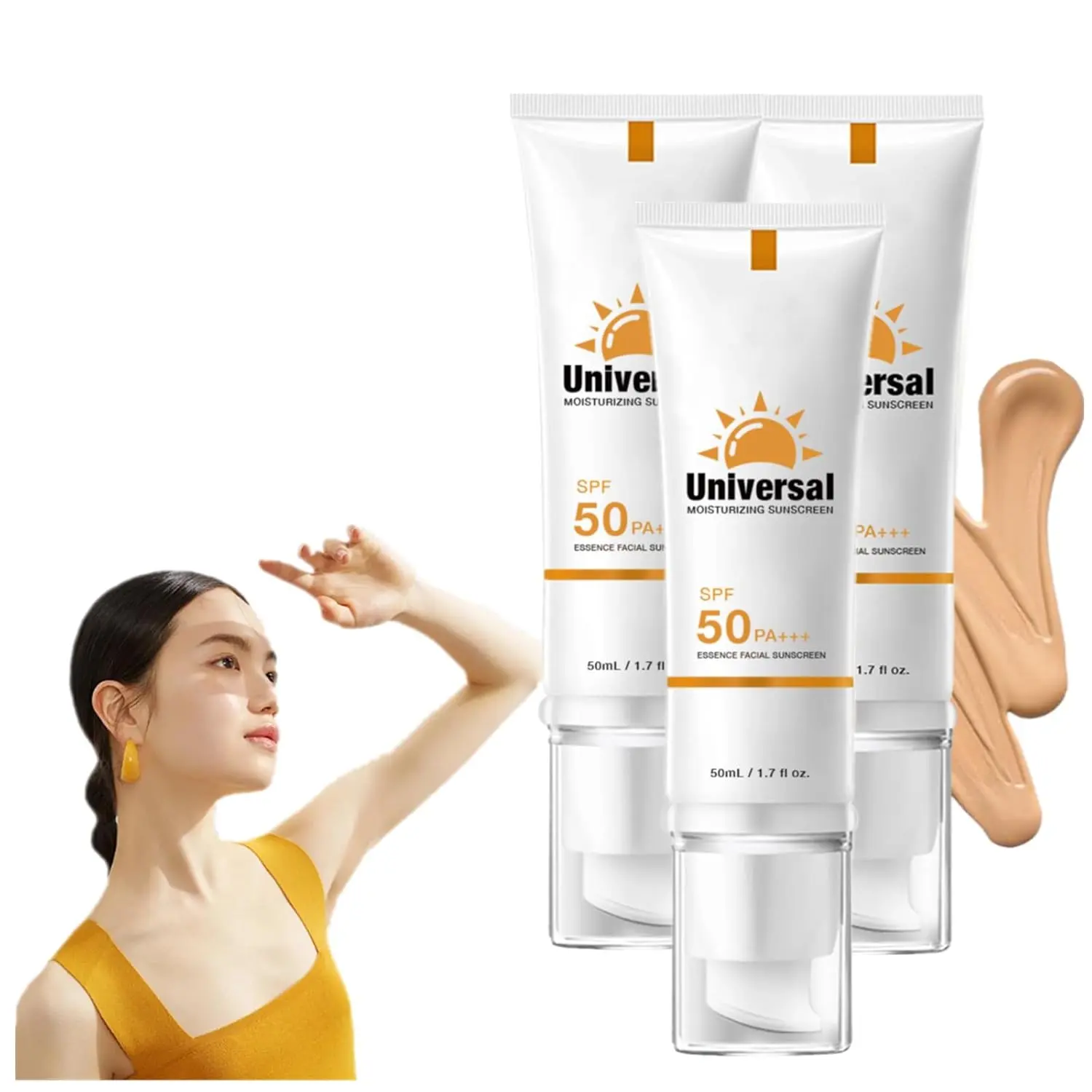 Soug Daily Facial Sunscreen SPF 50+, Tinted Moisturizer for UV Protection & Hydration with Organic Titanium & Glycerin, Fragrance Free Waterproof Cream for Adults - 1.7oz, Moisturizing, Even Skin Tone, 50 Spf Facial Sunscreen & Sun Care