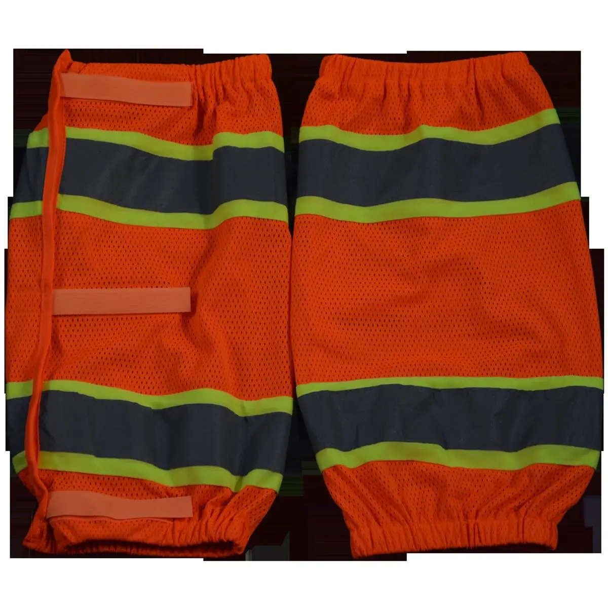 212 MAIN Women's ANSI Class E Orange Mesh & Lime Contrast Stripes Reflective Leggings, 2 x 18 in., Adjustable Cloth Hook-and-Eye Closures, Elastic Fit, 1 Size, Adjustable Hooks, One Size Fits