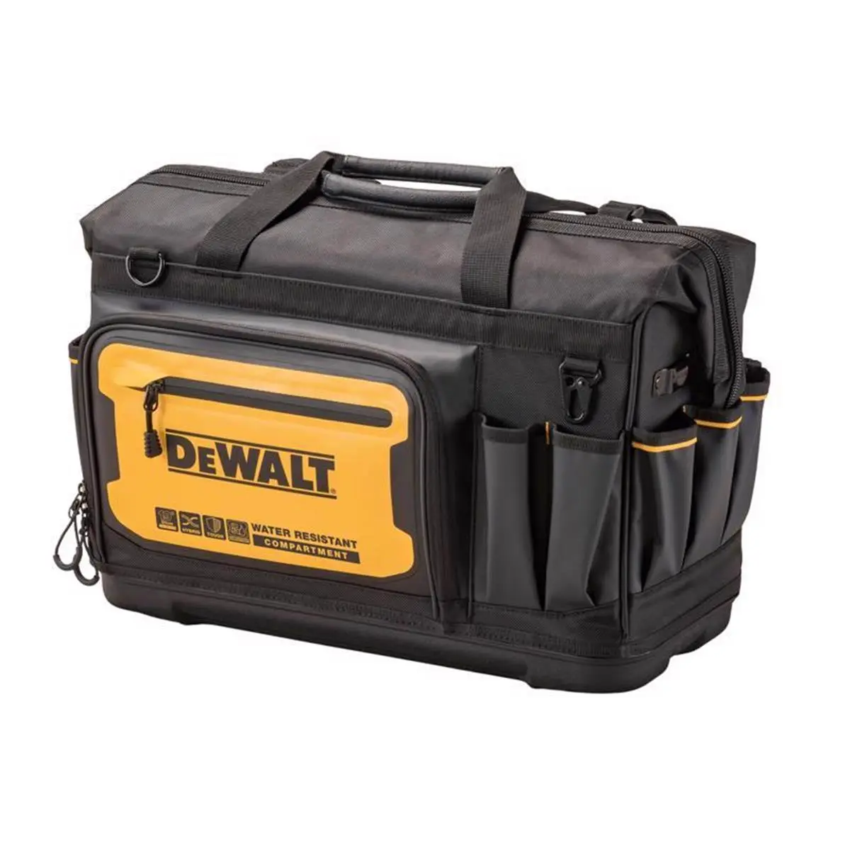 DeWalt 2030049 Sturdy Tool Bag, 33-Pocket Black & Yellow Ballistic Nylon All-Purpose Tool Organizer, Sturdy Tool Bags