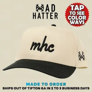 mhc script Embroidered Womens Trucker Hat Snapback Adjustable (Up To Size 8 Head) Gift Cap