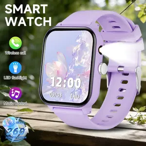 SIMSONLAB 1.83 Inch HD Smartwatch, LED Flashlight, Bluetooth-compatible Call, Multi-Sport Modes, Customizable Watch Face, Music Player, Gift