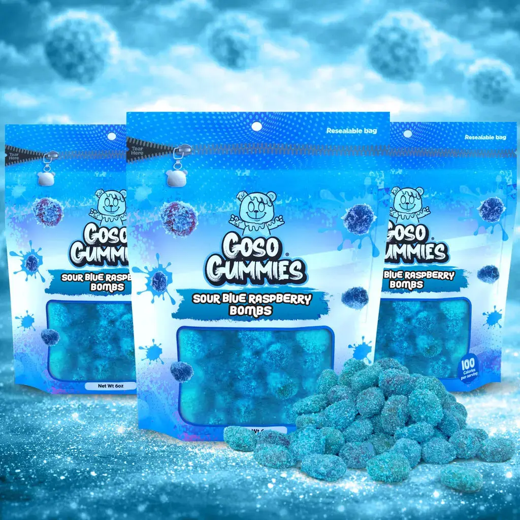 Goso Gummies Viral Gushers 3-Pack – Viral Sour Gushers Candy Fruit Snack