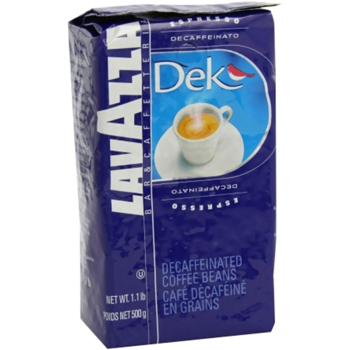 LAVAZZA LADEKWB 1057 Decaf Espresso Arabica Coffee Beans, 1 Bag, 1.1 Unit for Camp Kitchen, Camping & Hiking Use