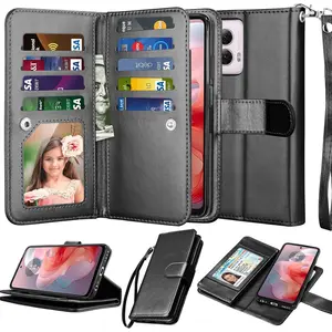 Wallet Case for   G Power 5G 2024, for  G Power 5G 2024 Case, [9 Card Slots] PU Leather ID Credit Holder Folio Flip [Detachable] Kickstand  Phone Cover & Lanyard [Black]