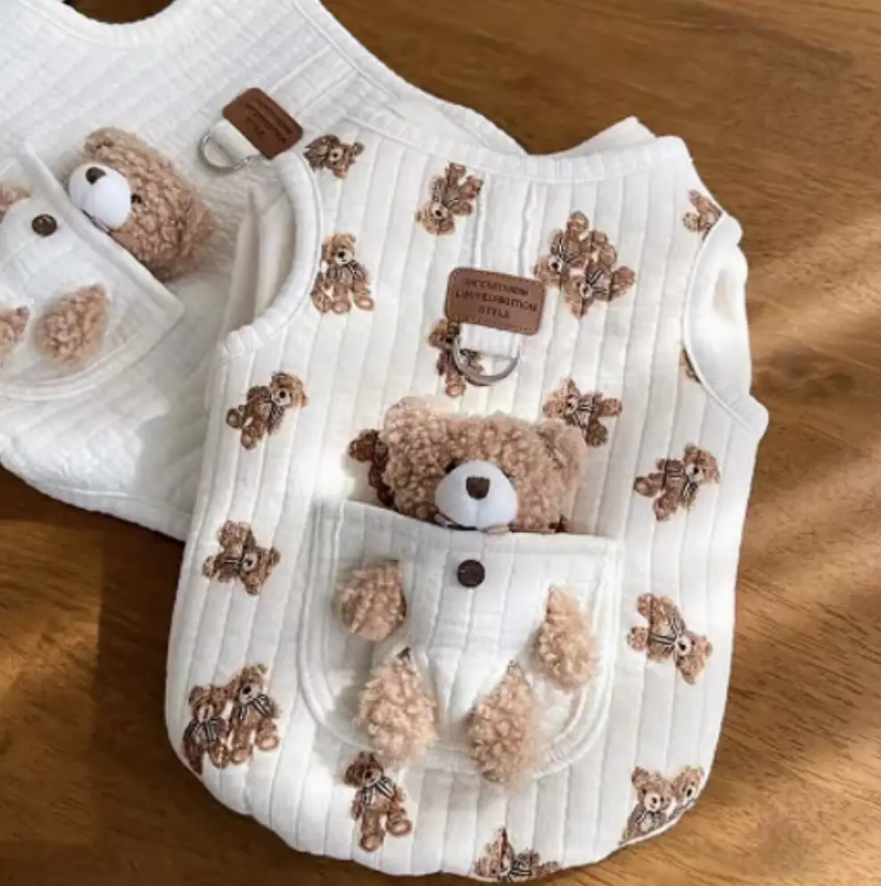 OhoSelect Bear-In-Pocket Pet Shirt