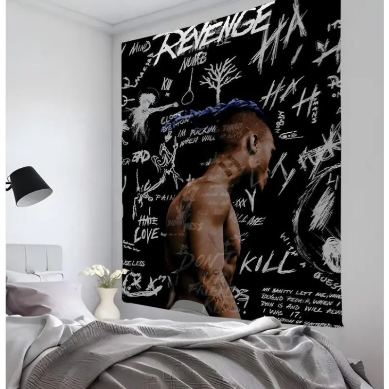 Hip Hop X-XXXTentacion Tapestry Room Decor Wall Cloth Party Hanging Background Room Decor Baby Room