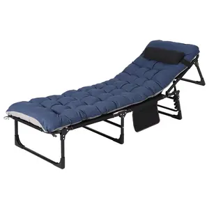 YJ-Garvee Portable Heavy Duty Camping Cot for Adults with 8-Leg Folding Frame, Removable Thick Mattress, Double Layer Oxford Fabric, 400 LBS Capacity, Includes Carry Bag for Travel, Tent, Home, Guest, Office, and Nap Use