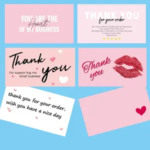 50 Pack Thank You Cards, Paper Greeting Cards for Small Business Orders, Appreciation Cards, Positive Message Card, Bulk Thank You Notes, Customer Appreciation, Personalized Cardstock, Card Design
