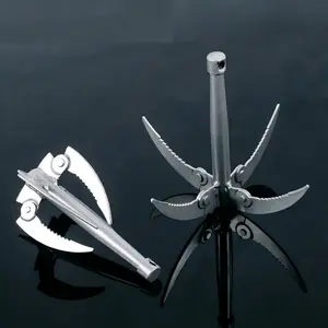 1 pcs 4 Claw Anchor Sickle Foldable Sickle Water Grass Aquatic Plants Cutter Grasses Sharp Knife Fishing Accessories Tackle Supplies