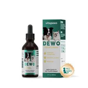 VitaPaws Dewo Organic Plant-Powered Herbal Cleanse for Pets | Gentle Botanical Gut Support with Oregano, Pumpkin & Wormwood | Vegan-Friendly, Natural Internal Balance Drops