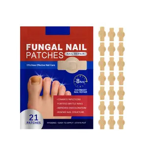Extra Strength Fungal Nail Patches, 21 Pcs Castor-Infused Toenail Fungus Treatment for Adults - Easy Apply, 8-Hour Overnight Fix, Combats Infections, Improves Discoloration, Hygienic, Ideal for Daily Nail Care & Manicure Supplies