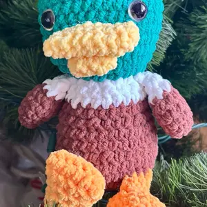 Crochet mallard plushie