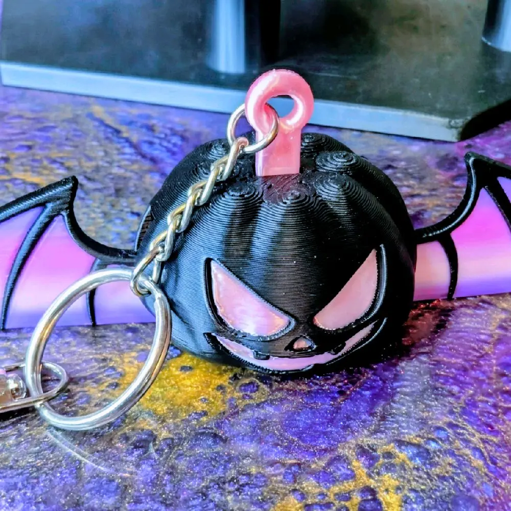 fidgeting Pumpkin Bat Fidget Toy Bag Charm Keychain Halloween Stress Relief in Pink Purple Black for Halloween anxiety relax toys gadgets fidgetts fidgdt