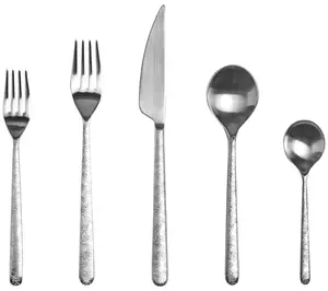 Mepra 5 Pc Linea Ice Leaves Flatware Set