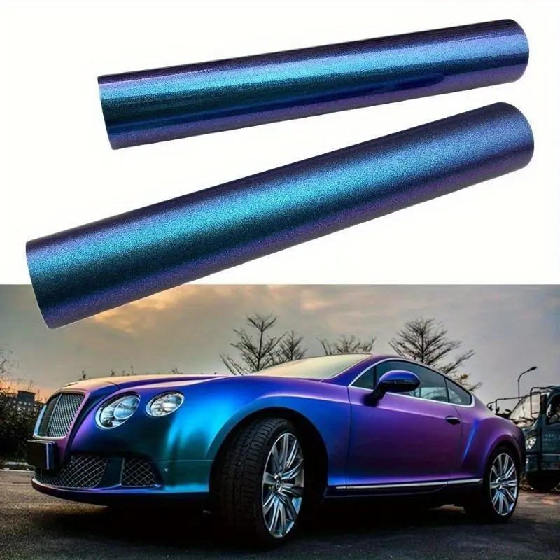 Car Blue To Purple Pearl Chameleon Vinyl Wrap Film, Adhesive Car Body Stickers Decal Automobiles Motorcycle Car Styling Decaration, Motorcycle Accessories