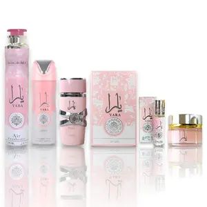 Lattafa Perfumes | Yara 100 ml + Yara Air Freshener 300 ml + Yara Body Spray 200 ml + Yara Oil 10 ml + Yara Cream | Multi Pack Fragrance Set for Women | Orchid - Gourmand Accord & Sandalwood | Gourmand Vanilla