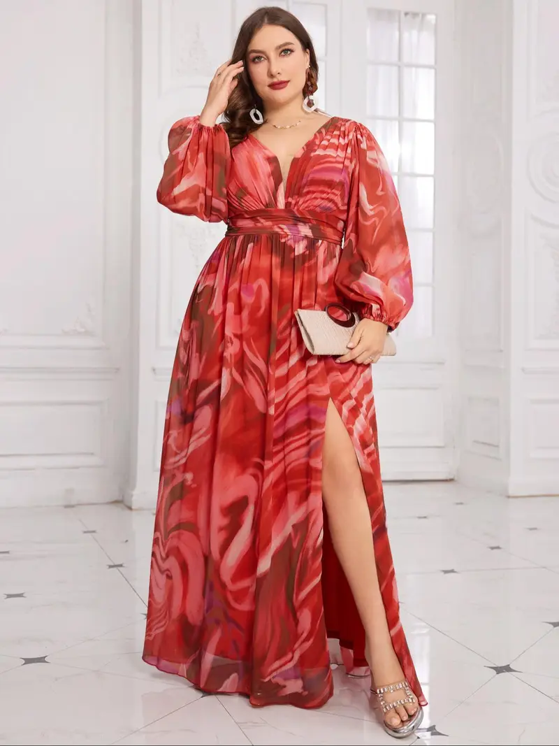 elegant chiffon dresses for wedding guests with sleeves Ever-Pretty Elegant Chiffon V-Neckline Long Sleeve Long Sleeve Dress
