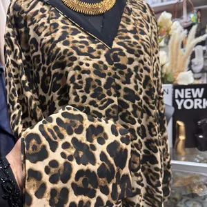 Tiger abaya abayas elegant design black shimmery