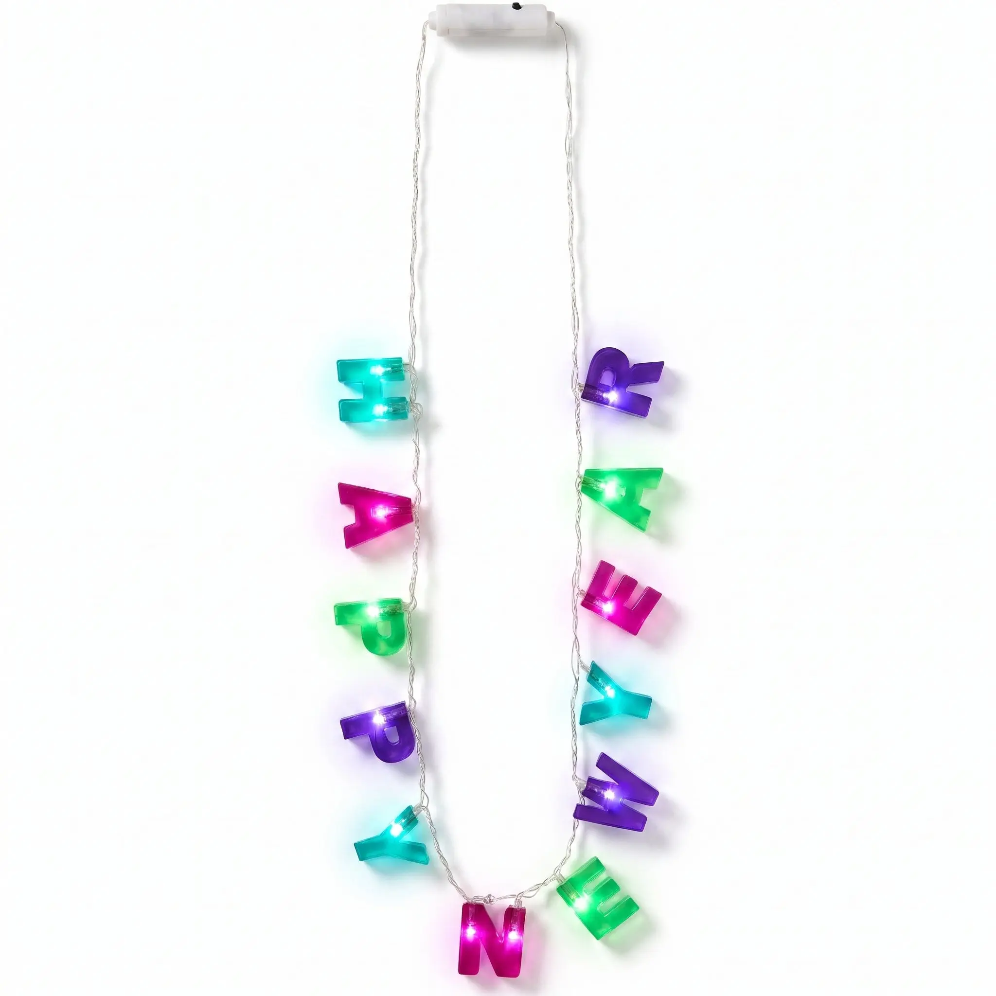 Starlight "Happy New Year" Colorful LED Light-Up Necklace