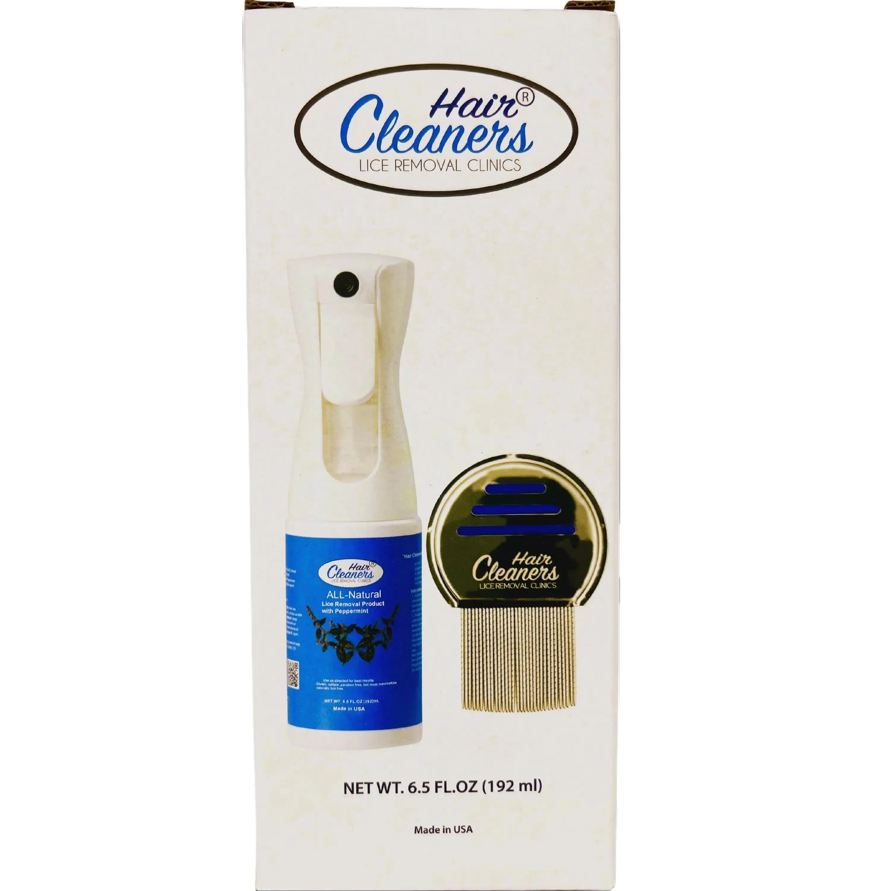 Hair Cleaners Set of All-Natural Lice Removal and Treatment Product with Peppermint and metal Lice Comb for Kids and the whole Family. Safe for all ages. Lice Removal Kit Conditioner Haircare Pack Shampoo