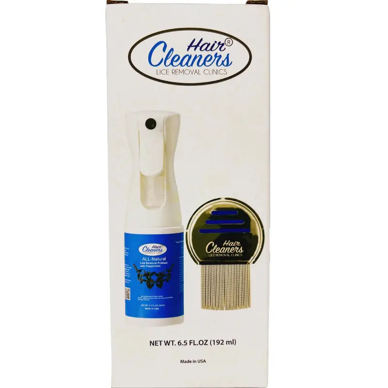Hair Cleaners Set of All-Natural Lice Removal and Treatment Product with Peppermint and metal Lice Comb for Kids and the whole Family. Safe for all ages. Lice Removal Kit Conditioner Haircare Pack Shampoo