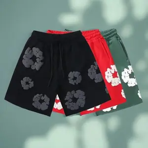 Fashion Luxury Brand Pants Men Women Clothes America Kapok Floral Pants Breathable Quick-Drying Best Trendy Daily Casual Shorts  pan