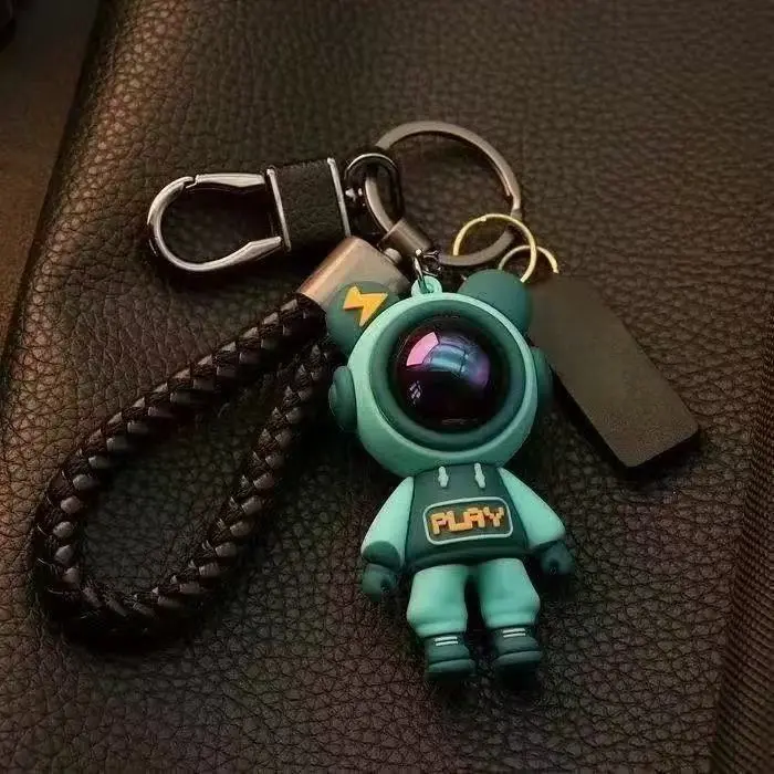 Astronaut Keychain, Unisex PVC Figurine with Detailed Print, Lightweight Space Theme Charm for Car Keys & Backpacks, Affordable Fashion, Figurine Form, Holiday Gifting, Key Accessories, Secure Clasp, Matching Keychains, Edc Gear, Soft Pvc, Streetwear Vibe