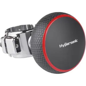 Hypersonic Steering Wheel Spinner Knob - Compatible with Standard Steering Wheels - Smooth Suicide Knob for Car, Tractor, Mower, Boat and Maneuver (Red)