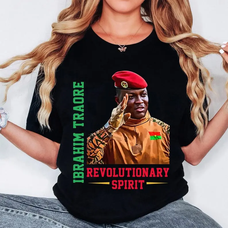 Ibrahim Traore Shirt, Africa support T-shirt, African Independence Gift, Revolutionary, Burkina Faso Politics Tee
