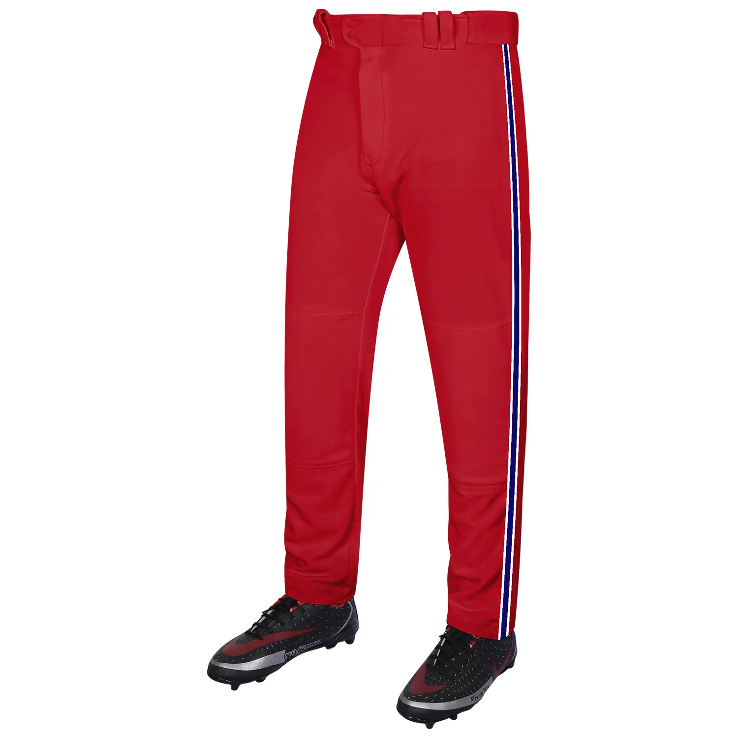 Exxact Sports Men's & Youth Proline Baseball & Softball Pants - Relaxed-Fit Striped Polyester, Stretchable, Lightweight with Double-Ply Knee Panels, Quick Dry, Anti-Odour, Multi-Size XL, 4Xl, Male, 3Xl, 5Xl, 6Xl, All Seasons