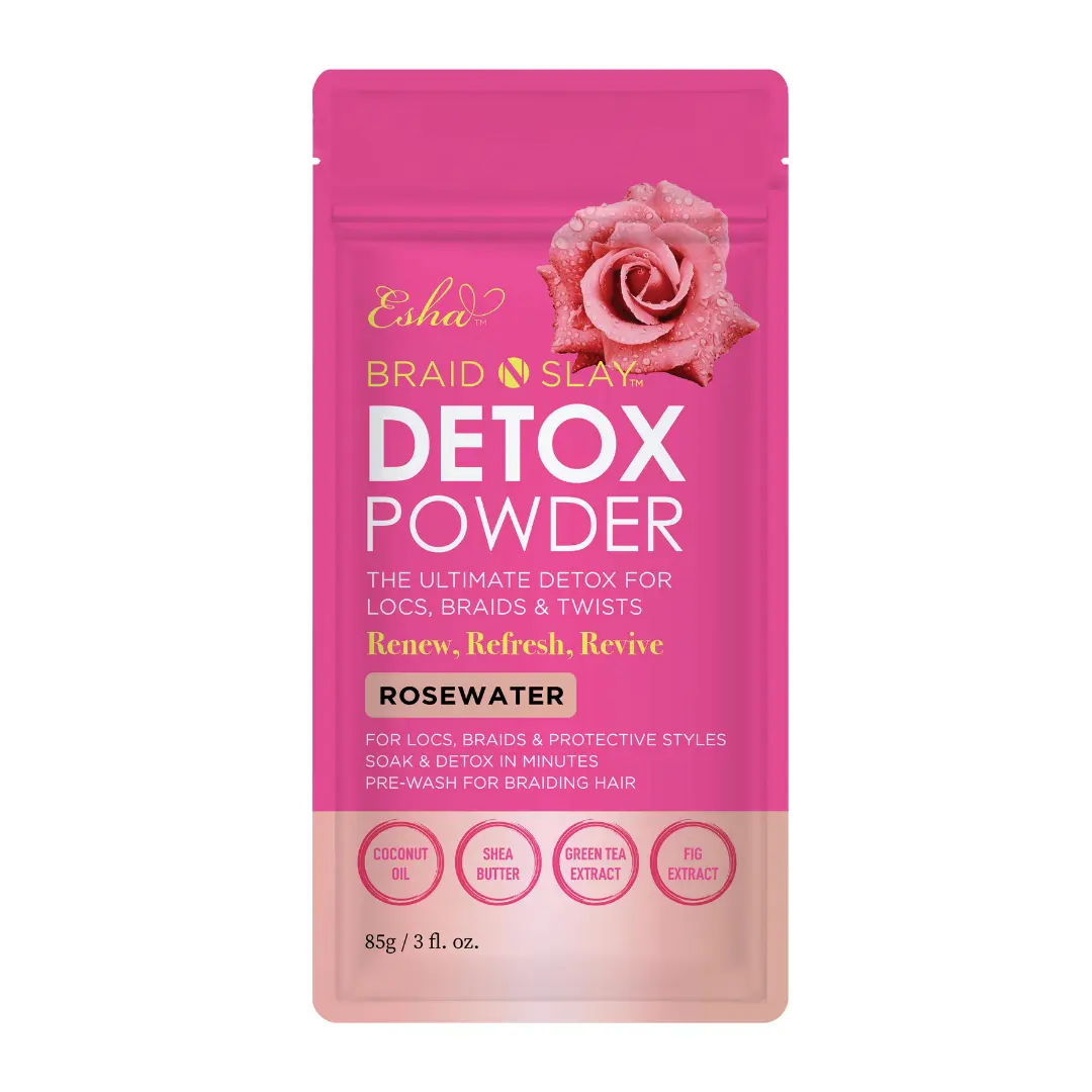 Esha Braid N Slay Detox Powder For Locs & Synthetic Hair Extensions, Shampoo alternative