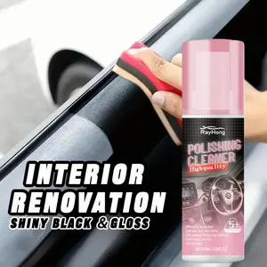 Car Interior Polishing Cleaner, Deep Shine and Brighten Dashboard, Bumper, Seats, Plastic Parts Repair, Long-Lasting Protection