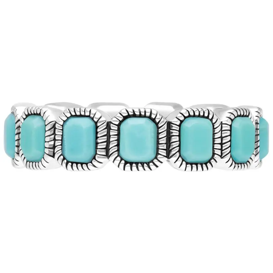Tiffany Kay Sterling Silver Turquoise Eternityand Ring